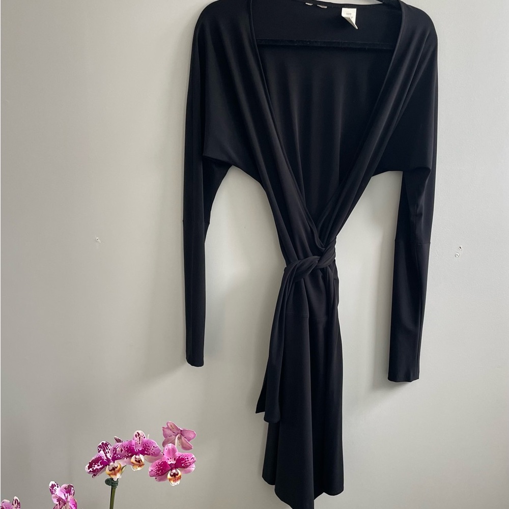 Elegant Black Wrap Dress